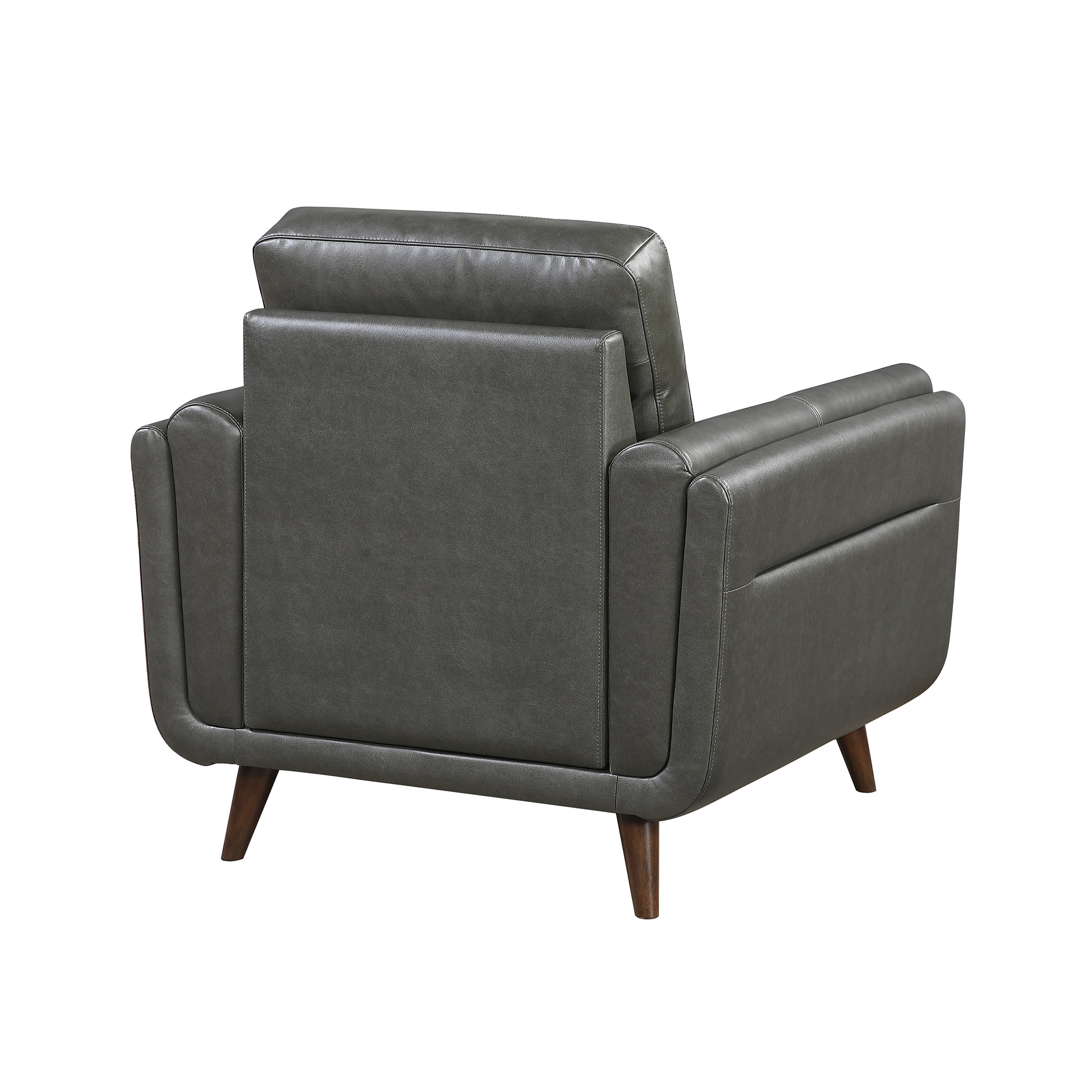 OakvillePark Husk Contemporary Leather Match Living Room Chair, Dark Gray