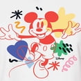 thumbnail image 3 of Disney - Mickey Mouse - Colorful Retro Style - Juniors Cropped Cotton Blend T-Shirt, 3 of 5