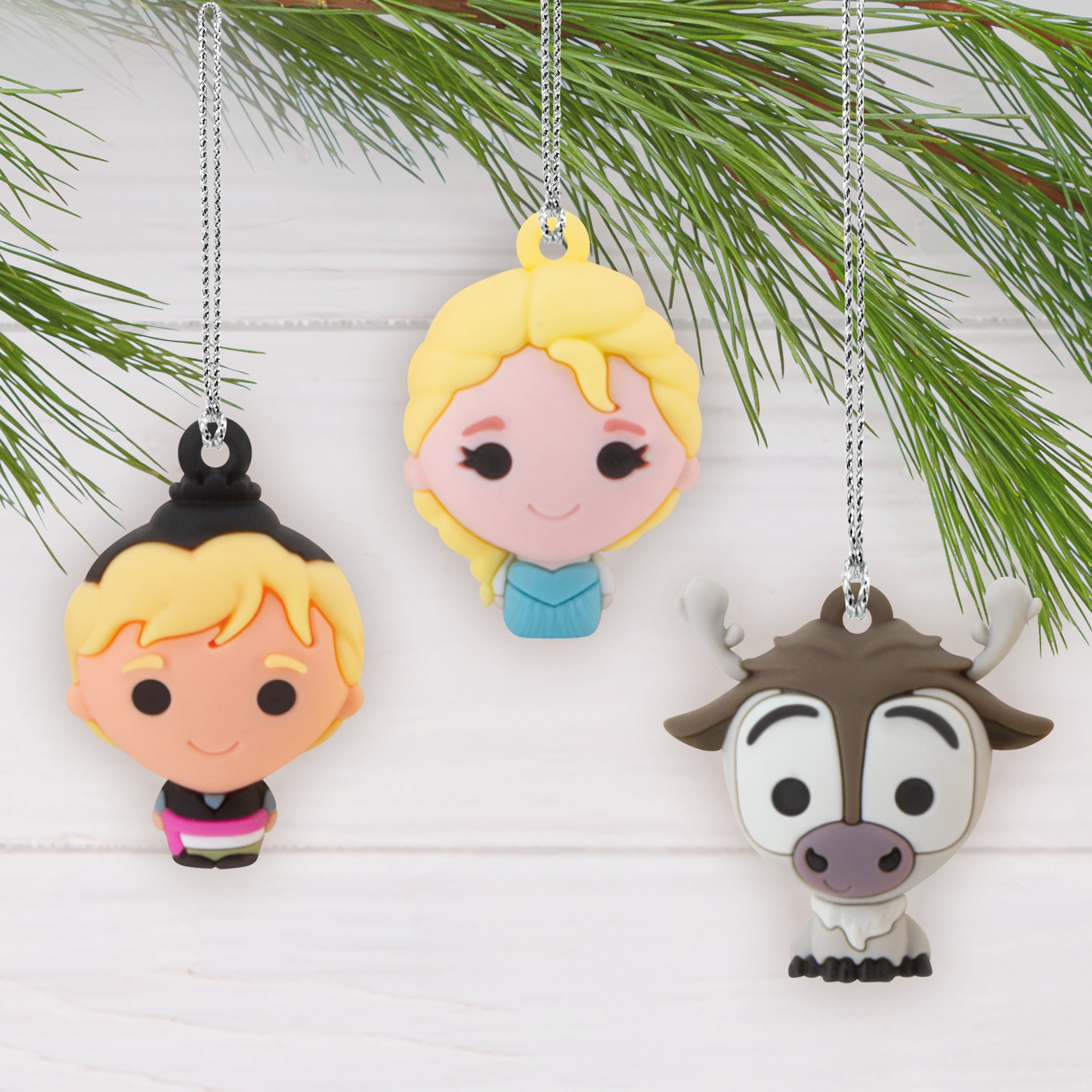 Mini décorations Hallmark, La Reine des neiges, en plastique incassable, ens. de 6, articles-cadeaux pour fans de Disney