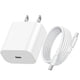thumbnail image 1 of Herpet 20W Cargador Carga Rapida iPhone C con Cable 1M - Cargador Carga Rapida Cargador USB C, Carga, 1 of 7