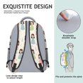 thumbnail image 5 of Princess and Flower Beige Pattern Backpack for School, Cute School Bag with Adjustable Shoulder Straps and Padded Back, 15.3"x11"x6.7", 5 of 5