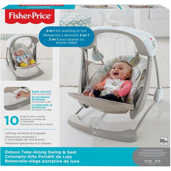 Fisher Price Deluxe Take Along Swing And Seat With 6 Speeds