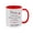 Red/White, variant on 11oz Personalized Mug, Funny Mom Gift with Custom Name, White Exterior and Black Interior