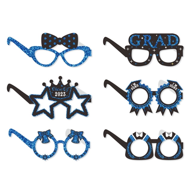 12 pares de gafas, suministros de accesorios para fotos de gafas para fiesta de graduación 2023, accesorios para fotografía de graduación