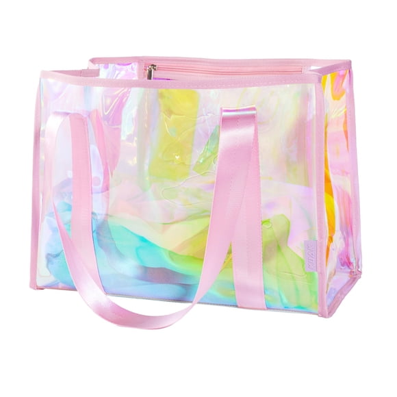 Bolsa de playa KUAK iridiscente transparente impermeable para mujer