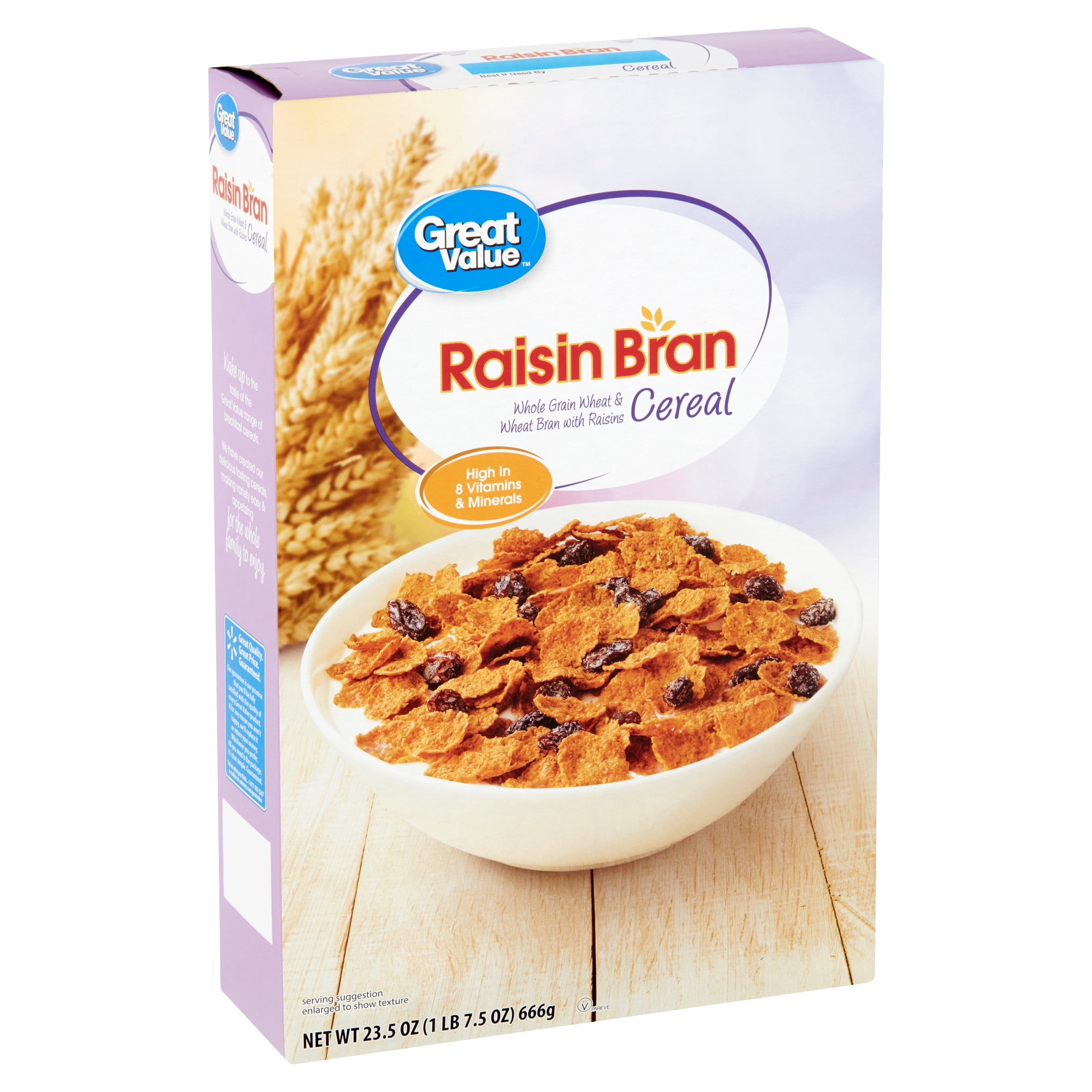 Great Value Raisin Bran Cereal, 23.5 oz