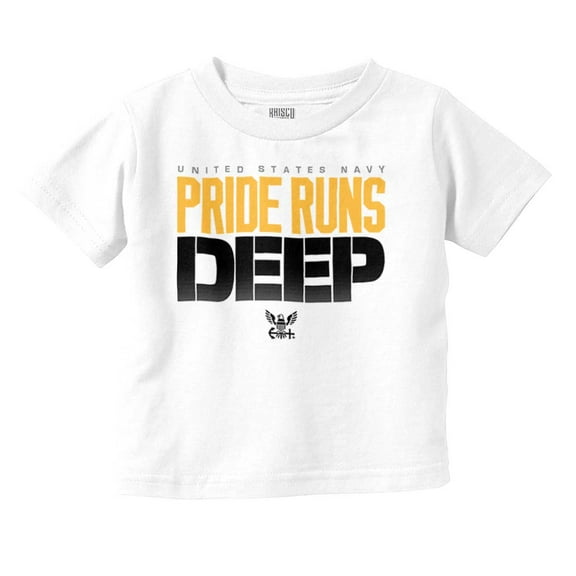 United States Navy Pride Runs Deep Toddler Boy Girl T Shirt Infant Toddler Brisco Brands 12M