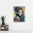 thumbnail image 2 of Music Girl Headphones Watercolour Grunge Emo Teen Bedroom Extra Large XL Wall Art Poster Print, 2 of 5