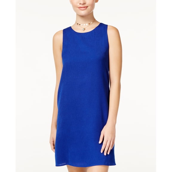 One Clothing Womens Juniors Textured Above Knee Casual Dress Blue XS
