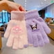 thumbnail image 5 of Genuine gloves for cuhk children Sanrio autumn and winter 8-15 years old five-finger set kulomi thick warm fingers for women, 5 of 5
