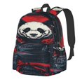 thumbnail image 1 of Disketp Red Black Eastern Panda Warrior Mochila Escolar de Gran Capacidad y Peso Ligero, Mochila de Viaje Ideal para Escuela, Trabajo y Uso Diario, Cómoda y con Estilo, 1 of 8