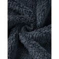 thumbnail image 5 of DARING DIVA Fuzzy Hooded Plush Bath Robe Mini Bathrobe L Navy, 5 of 6