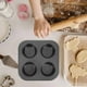 thumbnail image 3 of BRIGHTFUFU Moldes para muffins para tartas, 4 rejillas, bandeja para hornear para horno, magdalenas, tazas para hornear antiadherentes, molde para hornear para el hogar (negro), 3 of 8