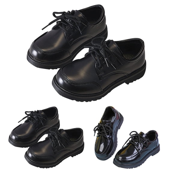 RTKFRFLM Boys Classic Wingtip Dress Shoes Formal Lace-up Oxford Leather Shoes BK1 5-5.5Years