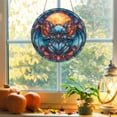 thumbnail image 2 of ​​GiLiling Skeleton Stained Glass Hanging Pendant - Colorful Gothic Acrylic Wall Decor for Window Garden Halloween Light Show Effects, Reflective Seasonal Display​​, 2 of 6
