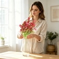 thumbnail image 6 of 1 Pc Lifelike Botanical Artificial Eucalyptus Berry Bouquet, PP Plastic Faux Greenery Stem with Berry Clusters, 7.1*14.1in for Home Table Mantel Bookshelf Event Arrangement Decoration,Red, 6 of 6