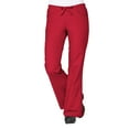 thumbnail image 3 of Maevn Core Women's Y-Neck Mock Wrap Top & Flare Leg Pant Scrub Set, 3 of 5