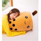 thumbnail image 4 of Almohada de peluche mullida (sonrisa marrón, m 13,8"), cojín creativo con forma de taza de té con leche y burbujas, 4 of 5