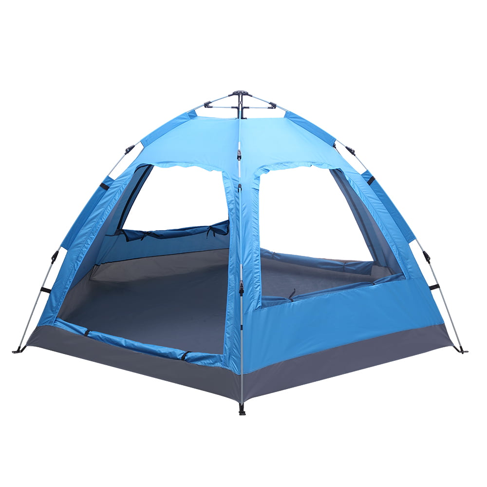 3-4 Person Outdoor Camping Waterproof Automatic Instant Pop Up Tent Picnic Blue