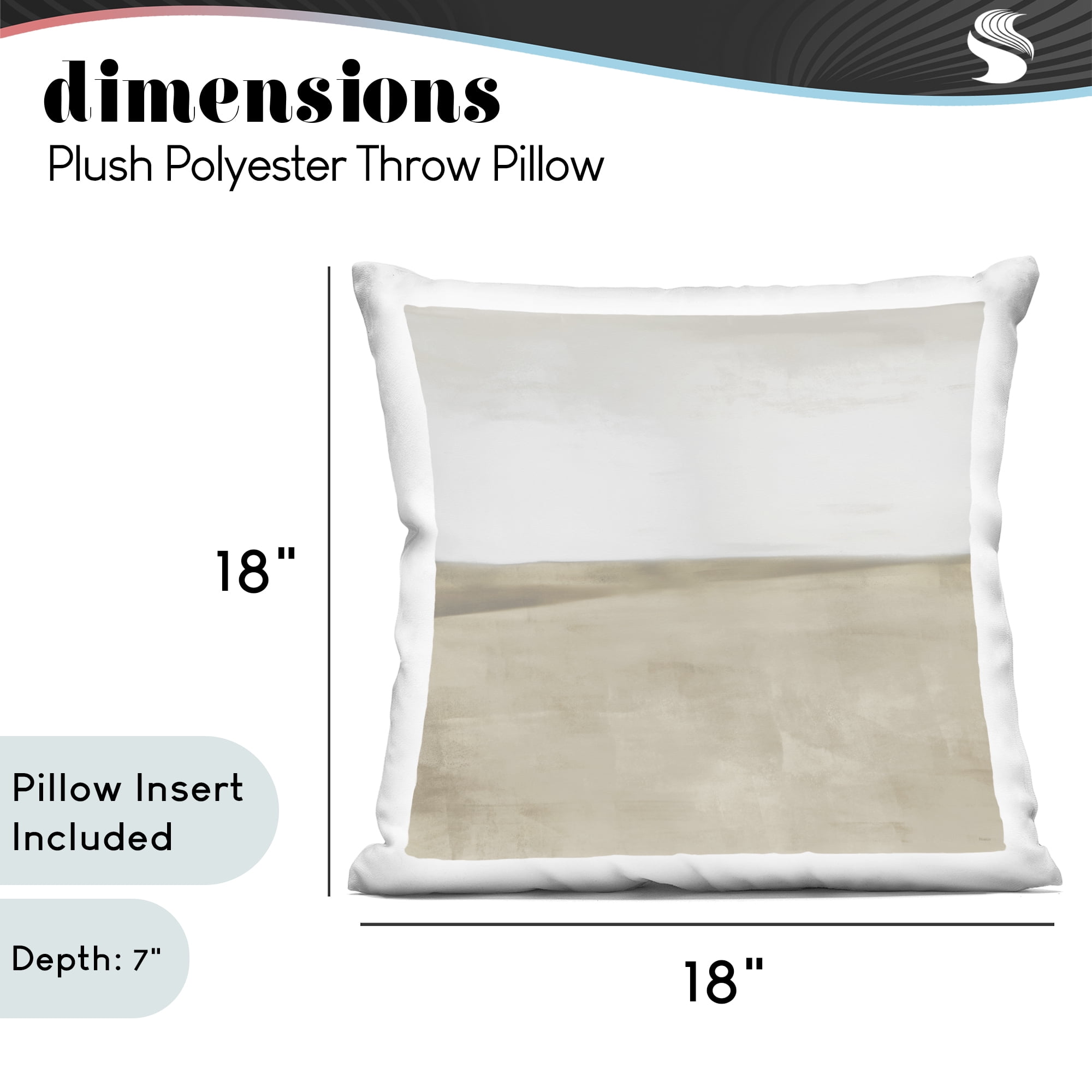 Stupell Industries Muted Smooth Hills Decorative Printed Throw Pillow, design by Dan Meneely