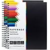 Sketchbook 2 Pack, Hardcover Spiral Bound Sketch Pad, 80 Sheets, 74 lb White Acid Free Drawing Paper with Perforated 8.5 in by 11 in Pages, for Professional Artists and Students, Side Bound, Black