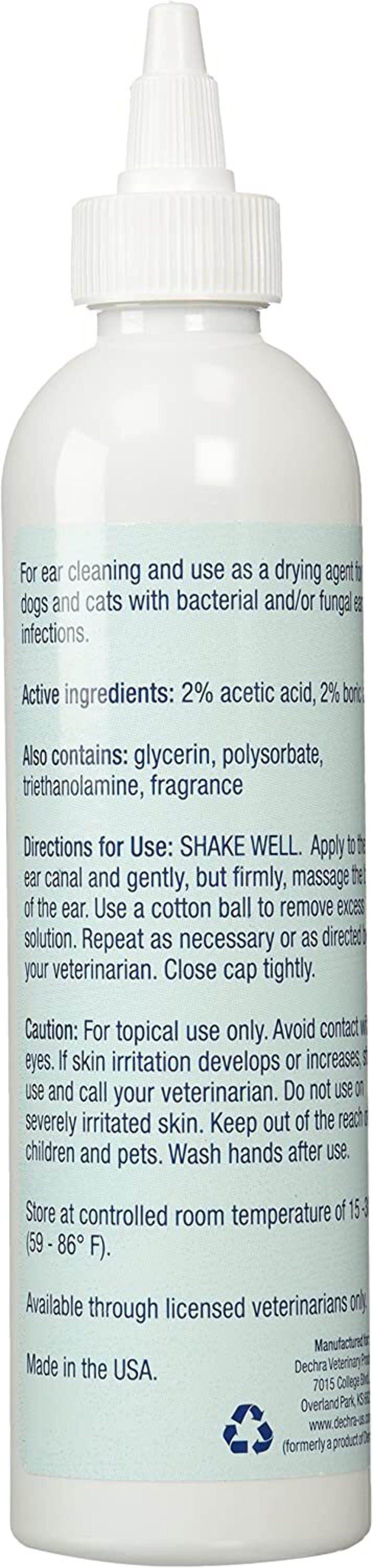 MalAcetic Otic Antimicrobial Drying Ear Cleanser for Pets 8 oz.