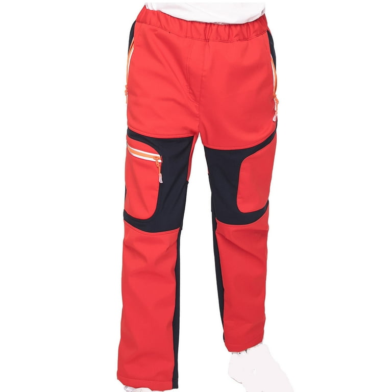 ZCFZJW Kids Youth Snow Pants, Warm Fleece Skiing Hiking