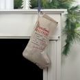 thumbnail image 2 of Northlight 19" Beige and Red "Christmas Delivery" Stocking With Hanging Tag, 2 of 5