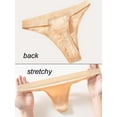 thumbnail image 4 of Buankoxy Cotton Underwear for Women Breathable Thongs for Women Sexy Stretch Soft Womens Panties Thong,5 Pack,Size 8, 4 of 6