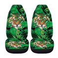 thumbnail image 5 of Xoenoiee 4 Piece Auto Interior Seat Cover Palm Monstera Leaves Tiger Print Car Seat Covers Set Auto Rear/Front Seat Protector Ultra Soft Car Bench Covers Universal Fit for SUV Sedan Van, 5 of 7