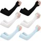 thumbnail image 1 of 6 Pairs Uv Sun Protection Arm Sleeves - Upf 50 Cooling Arm Covers For Outdoor Activities, 1 of 5