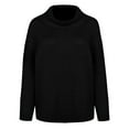 thumbnail image 4 of IROINNID Reduced Womens Sweater Turtleneck Pullover Sweater Solid Color Loose Mid-Length Comfy Long Sleeve Sweater, 4 of 6