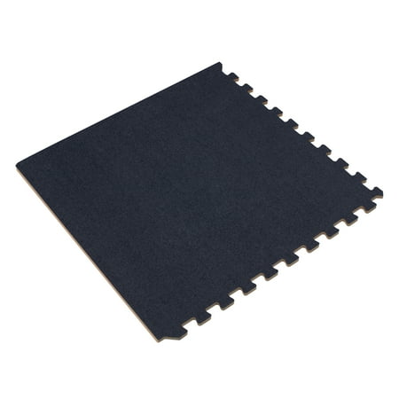 We Sell Mats 3/8" Thick Interlocking Carpet Tiles, 72 Sq Ft (18 Tiles), Charcoal Gray
