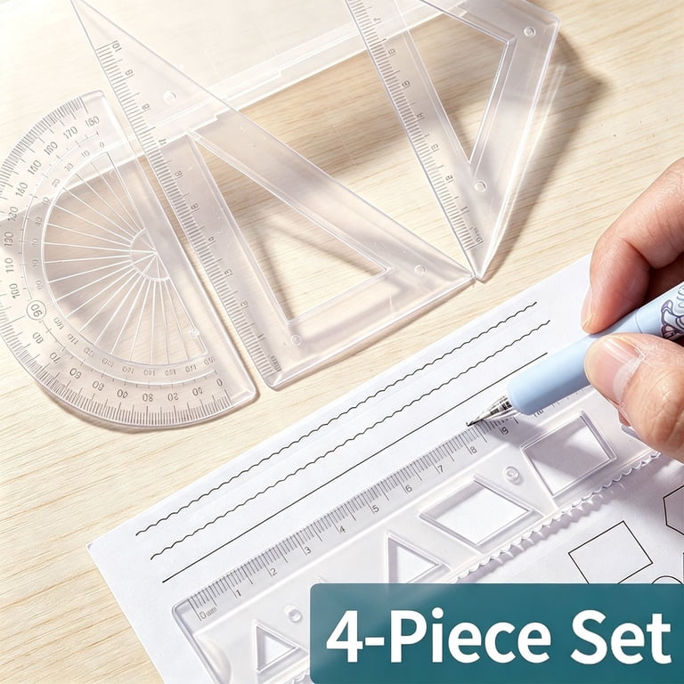 How To Measure With Ruler Flexible Ruler Set 4 Pack Bendable Straight Rulers with Wavy Edge ...