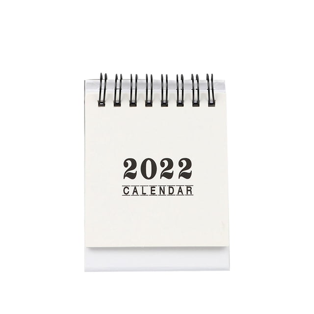 Calendario de escritorio de bobina de Metal 2022, Mini calendario portátil, adorno de escritorio Simple para el hogar
