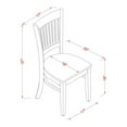 thumbnail image 5 of MidCentury Dining Set 3Piece Table & Chairs Modern Kitchen Dinette Set Black Finish, 5 of 5