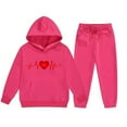 thumbnail image 5 of BLVB Cute Toddler Boys Girls Sweatsuit Valentines Heart Print Kids Fall Clothes Set Hoodie Sweatshirt Pants Spring Outfits, 5 of 5