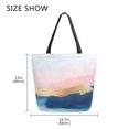 thumbnail image 5 of FORMRS Womens Canvas Tote Bag with Zipper Inner Pocket Shoulder Handbag, Abstract Painting, 5 of 7