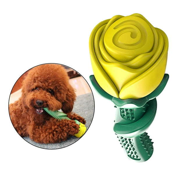 Juguete interactivo para Perros Yinane TPE limpieza Amarillo Masticar Molar