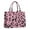 Pink And Black, variant on Large Capacity Tote Bag,Yellow and Brown Of Cheetah Print Handbag Fashion Luxury Tote Bag,15.7"x13"x 5.1" Inches,Laptop Compatible