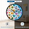 thumbnail image 5 of Indoor 12' Voice-Activated Luminous Decoration Wall Clock With LED Night Light Flowers and Small Bee Icons, 5 of 8