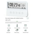 thumbnail image 2 of Bearachild Reloj despertador con pantalla Digital, temporizador de cuenta regresiva, indicador de humedad y temperatura meteorológica, Decoración del hogar Blanco Tipo 2, 2 of 6