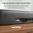 thumbnail image 6 of ULTIMEA 7.1ch Soundbar with Dolby Atmos for TV, Surround Sound System with 5.25" Subwoofer, VoiceMX, BassMX, 4 Surround Speakers, 420W Peak Power, HDMI eARC, APP Control, Aura S5T, 6 of 19