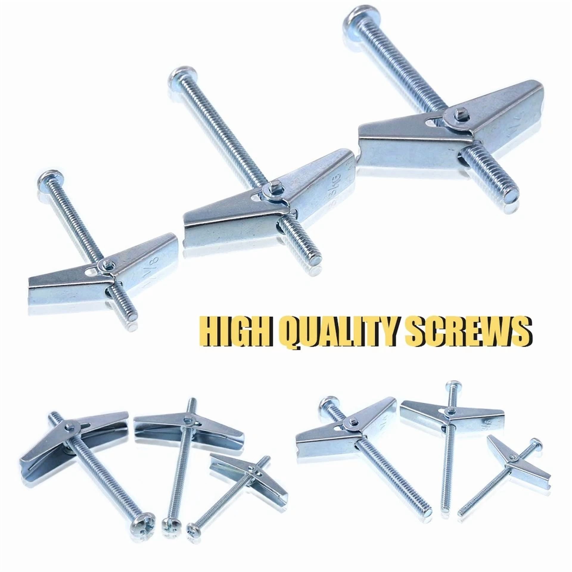 CIRCLE- Assorted 24 Pcs Toggle Bolt And Wing Nut Kit For Hanging Heavy Items On Drywall