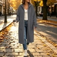 thumbnail image 2 of Edvintorg Womens Jacket Zip up Hooded Long Coat Long Sleeve Loose Casual Outerwear with Pocket Fashion Clothing Dark Gray S-2XL, 2 of 7