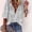 White, variant on Lilgiuy Women Fashion V Neck Floral Printed 3/4 Sleeve Shirt Loose Blouse Top