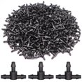 thumbnail image 2 of RBCFHl 1/4 Inch Dripper Watering Tee Connector Joint Drip Irrigation Greenhouse Garden Tools Repair Fitting for 4/7mm Hose He Qiyong unisex, 2 of 2