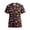 Purple(Pumpkin Ghost), variant on Halloween Scrubs for Women Cute Pumpkin Ghost Nursing Uniform Trendy V Neck Scrub Shirt Holiday Short Sleeve Tees Blouse with Pockets Red 2XL
