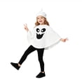 thumbnail image 4 of Gunia Kids White Ghost Hooded Cape For Boys Girls 2 Piece Halloween Costumes Cloak Cute Party Dress Up Outfits Poncho,Size 4-8 Years, 4 of 7