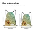 thumbnail image 2 of Kdxio Starfish And Seashell Print Drawstring Backpack Bag,Waterproof Draw String Back Sack, Gym Drawstring Bags Swim Bag For Unisex, 2 of 5